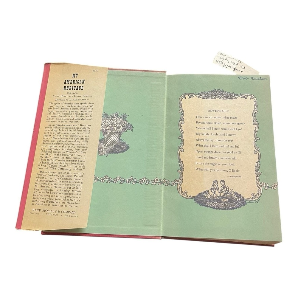 My American Heritage Songs Poems Speeches Sayings Stories VTG 1950‎ Illustrated - Picture 3 of 14
